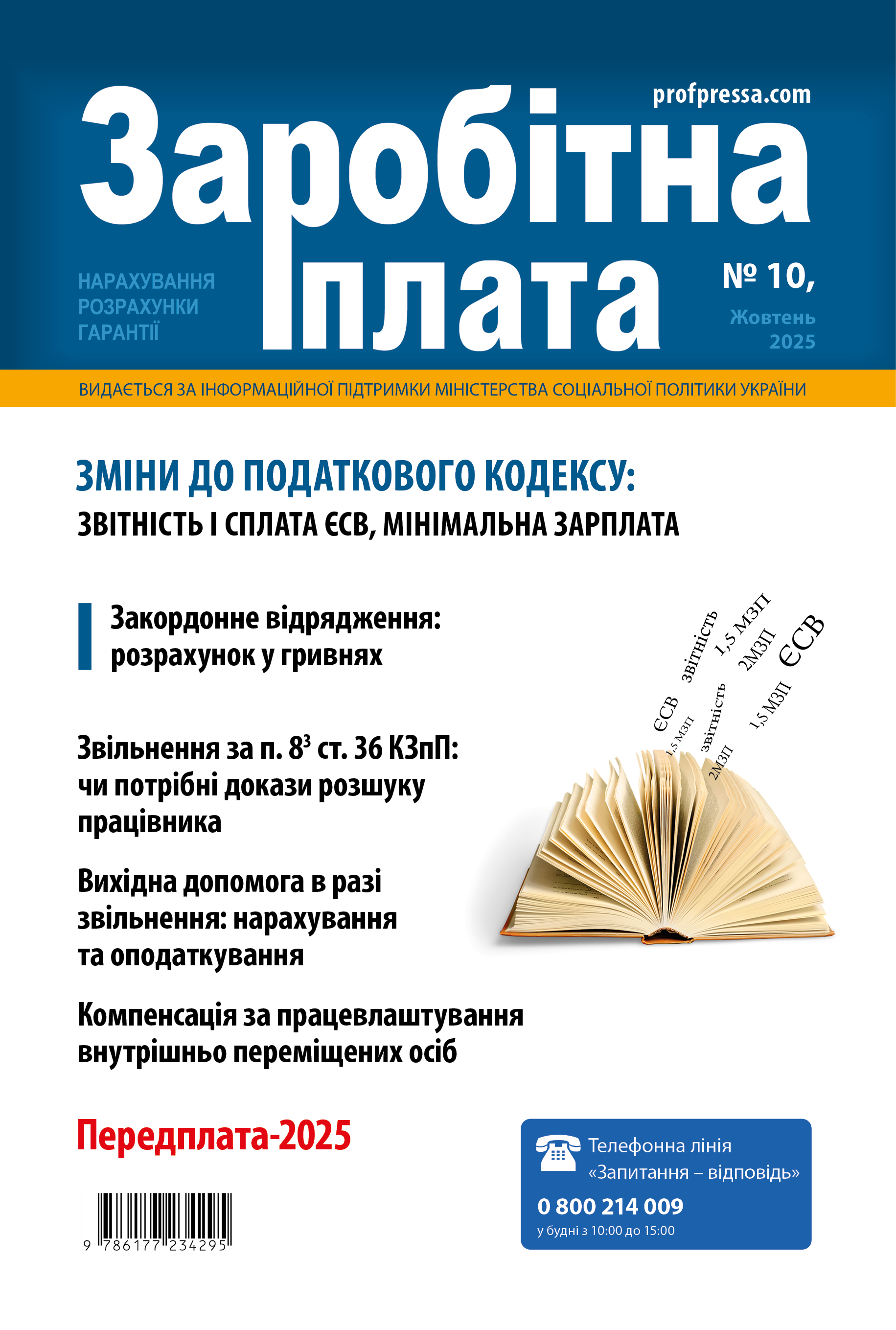 Обкладинка Заробітна плата № 10 (2025)